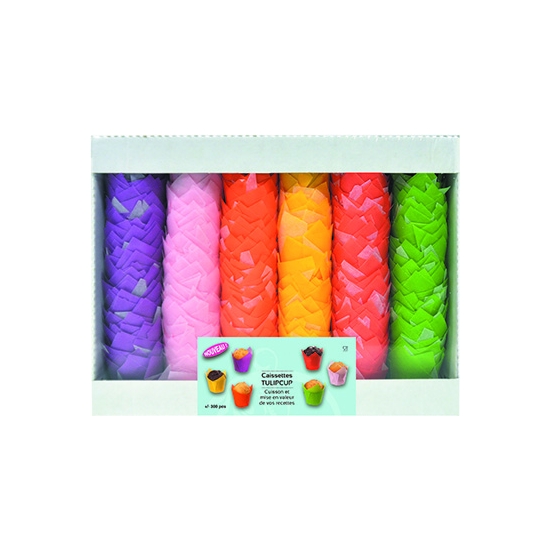 240 OU 300 CAISSETTES PAPIER TULICUP ASSORTIES